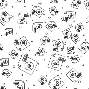 Siyah satır Wma dosya belgesi. Wma düğme simgesi beyaz arka plan üzerinde izole sorunsuz desen indirin. Wma dosya sembolü. Wma müzik formatı işareti. Vektör İllüstrasyonu