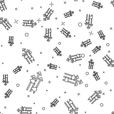 Siyah çizgi Rüzgar ve yağmur simgesi beyaz arka plan üzerinde sorunsuz desen izole. Rüzgarlı hava. Vektör İllüstrasyonu