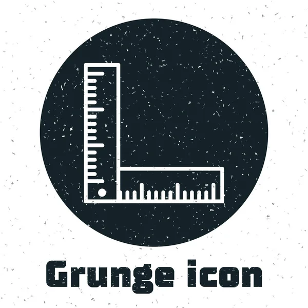 Grunge Icono de regla plegable aislado sobre fondo blanco. Ilustración vectorial — Vector de stock