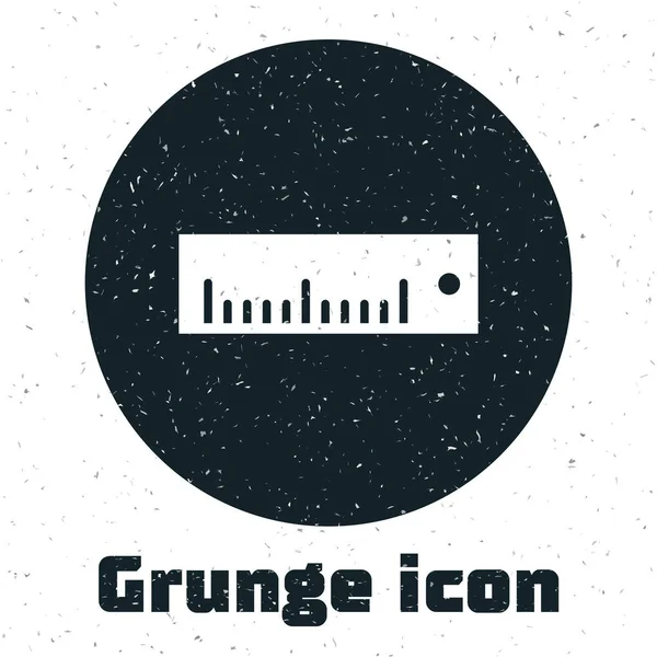 在白色背景上隔离的 Grunge 标尺图标。直边符号。矢量插图 — 图库矢量图片