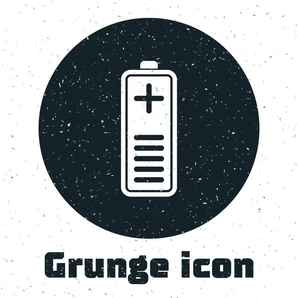 Grunge Batterieladestandsanzeige auf weißem Hintergrund isoliert. Vektorillustration — Stockvektor