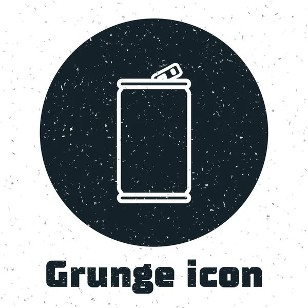 Grunge Aluminio puede icono aislado sobre fondo blanco. Ilustración vectorial — Vector de stock