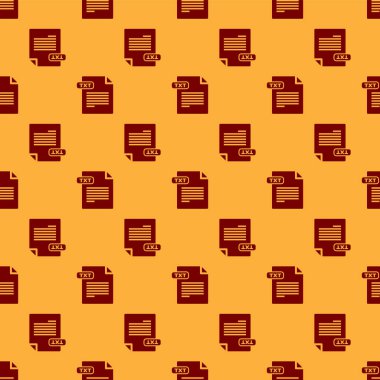 Red Txt dosya belgesi. Kahverengi arka plan üzerinde izole txt düğme simgesi indirin. Metin dosyası uzantısı simgesi. Vektör İllüstrasyonu