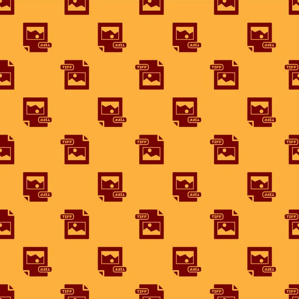 Red Tiff dosya belgesi. Kahverengi arka plan üzerinde izole tiff düğme simgesi indirin. Tiff dosya sembolü. Vektör İllüstrasyonu