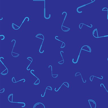 Mavi Mutfak kepçe ikonu mavi arka planda izole edilmiş pürüzsüz desen. Mutfak aletleri. Çatal kaşık tabelası. Vektör İllüstrasyonu