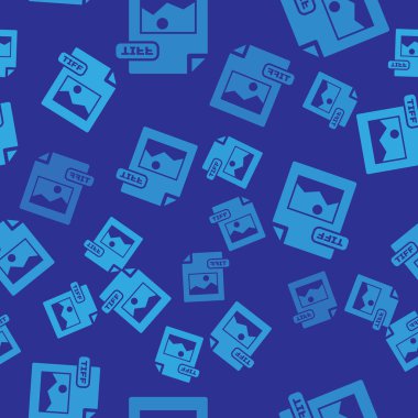 Mavi Tiff dosya belgesi. Mavi arka plan üzerinde izole tiff düğme simgesi indirin. Tiff dosya sembolü. Vektör İllüstrasyonu