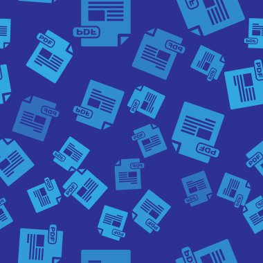 Mavi Pdf dosya belgesi. Mavi arka plan üzerinde izole pdf düğmesi simgesi indirin. Pdf dosya sembolü. Vektör İllüstrasyonu