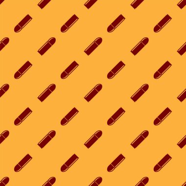 Kırmızı Madde İşareti simgesi kahverengi arka plan üzerinde sorunsuz desen izole. Vektör İllüstrasyonu