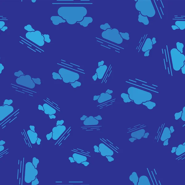 Ícone Nuvem azul isolado padrão sem costura no fundo azul. Ilustração vetorial — Vetor de Stock