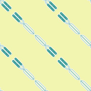 Yeşil Bahçe el yapımı makas sarı arka plan üzerinde izole simgesi izole için. Ahşap saplı budama makasları. Vektör İllüstrasyonu