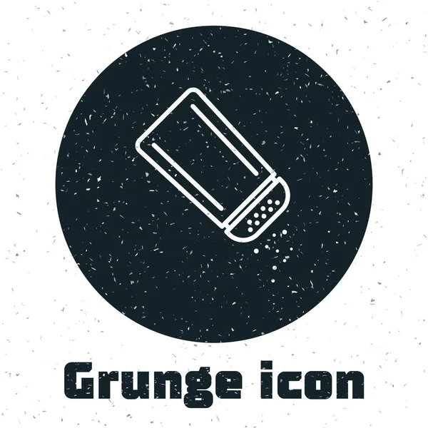 Grunge Sól i pieprz ikona izolowane na białym tle. Przyprawy do gotowania. Ilustracja wektora — Wektor stockowy
