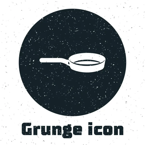 Grunge-Pfannensymbol isoliert auf weißem Hintergrund. Braten oder Braten. Vektorillustration — Stockvektor