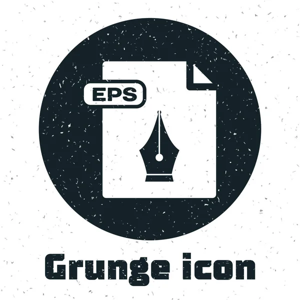 Grunge document de fichier EPS. Télécharger eps icône bouton isolé sur fond blanc. Le symbole du fichier EPS. Illustration vectorielle — Image vectorielle