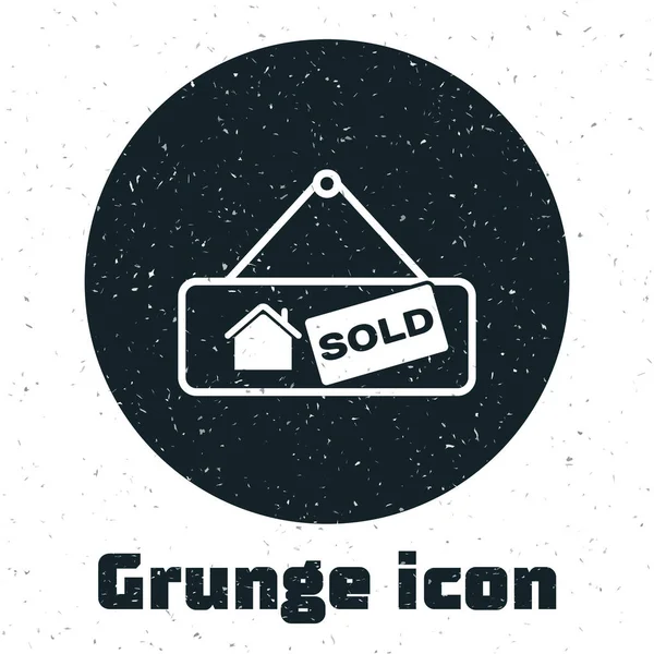 Grunge-Schild mit Text verkauft Symbol isoliert auf weißem Hintergrund. Aufkleber verkauft. Ausverkauft. Vektorillustration — Stockvektor