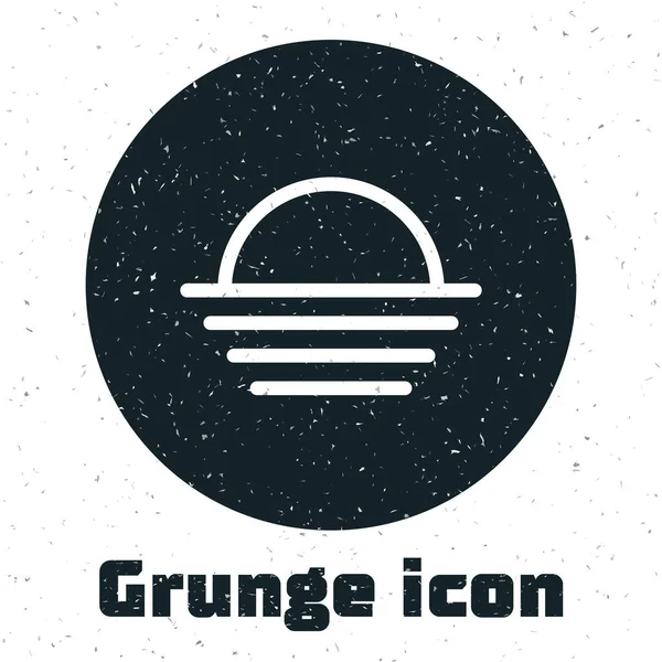 Icono Grunge Sunset aislado sobre fondo blanco. Ilustración vectorial — Archivo Imágenes Vectoriales