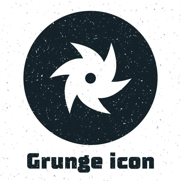 Grunge Tornádó ikon elszigetelt fehér háttérrel. Ciklon, forgószél, vihar tölcsér, hurrikán szél vagy forgószél ikon. Vektorillusztráció — Stock Vector