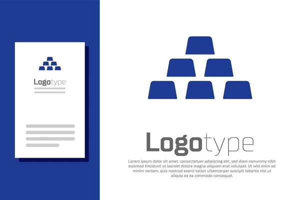 Icône Porte-documents bleu isolé sur fond blanc. Signe d'analyse de cas. Portefeuille d'affaires. Modèle de conception de logo élément. Illustration vectorielle — Image vectorielle