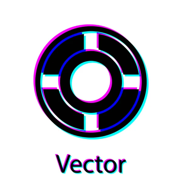 Icono Cenicero Negro Aislado Sobre Fondo Blanco Ilustración Vectorial — Vector de stock