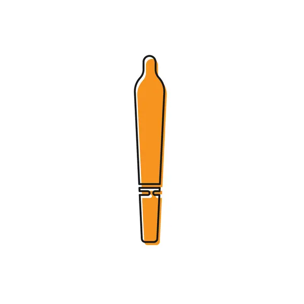 Orange Marihuana Joint Spliff Symbol Isoliert Auf Weißem Hintergrund Zigarette — Stockvektor