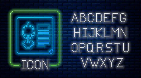 Сяючі Неонові Рентгенівські Знімки Ізольовані Фоні Цегляної Стіни Неоновий Легкий — стоковий вектор