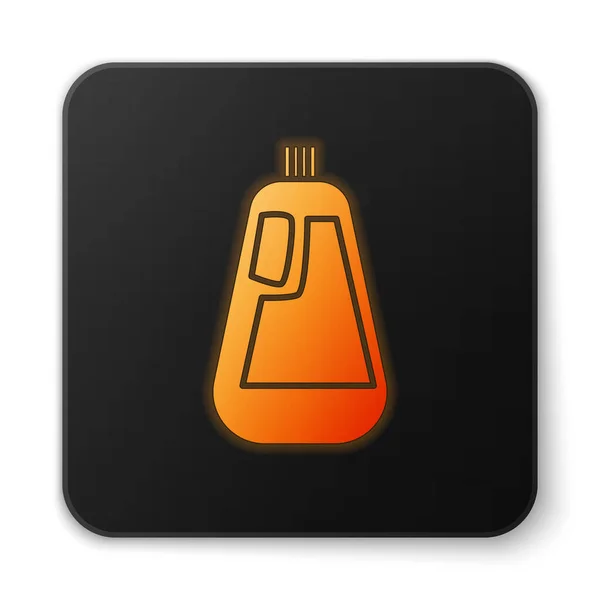 Orange Leuchtende Neon Plastikflasche Für Flüssiges Waschmittel Bleichmittel Spülmittel Symbol — Stockvektor