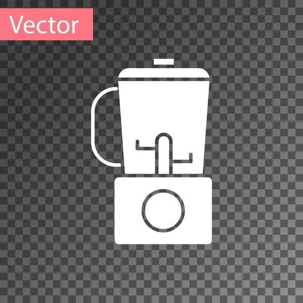 White Blender Icon Isolated Transparent Background Kitchen Electric Stationary Blender — Stock Vector