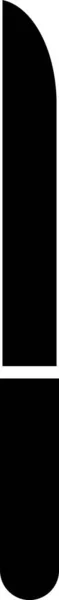 Icono Del Cuchillo Negro Aislado Sobre Fondo Blanco Símbolo Cubertería — Vector de stock