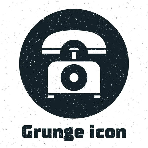 Icono Teléfono Grunge Aislado Sobre Fondo Blanco Teléfono Fijo Dibujo — Vector de stock