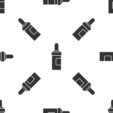 Gri Sakal ve Bıyık Bakım Yağ Şişesi ikonu beyaz arka planda izole edilmiş pürüzsüz desen. Pipetli cam şişe. Vektör İllüstrasyonu