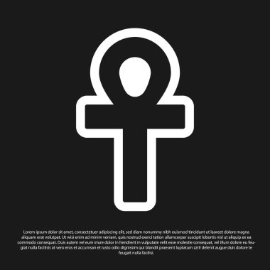 Siyah arkaplanda Siyah Haç simgesi izole edildi. Vektör İllüstrasyonu