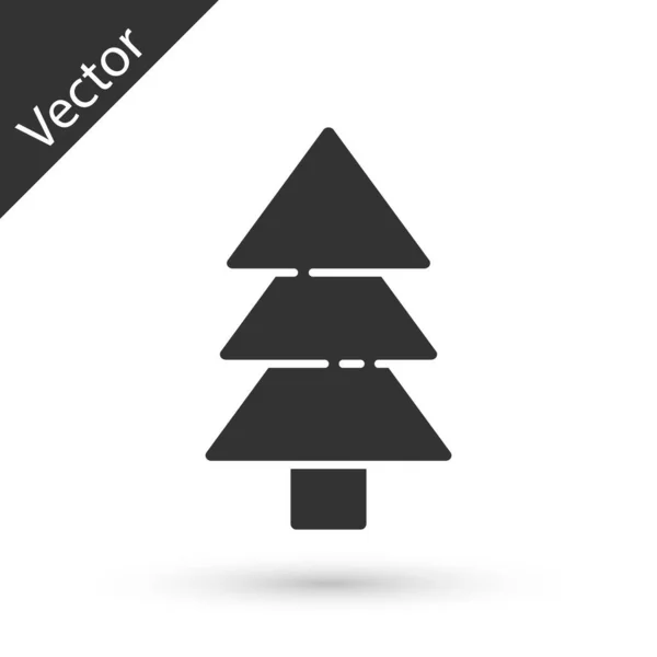 Icono Del Árbol Gris Aislado Sobre Fondo Blanco Símbolo Forestal — Vector de stock