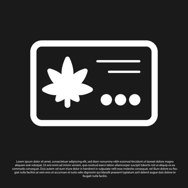 Black Calendar Marijuana Cannabis Leaf Icon Isolated Black Background National — Stock Vector