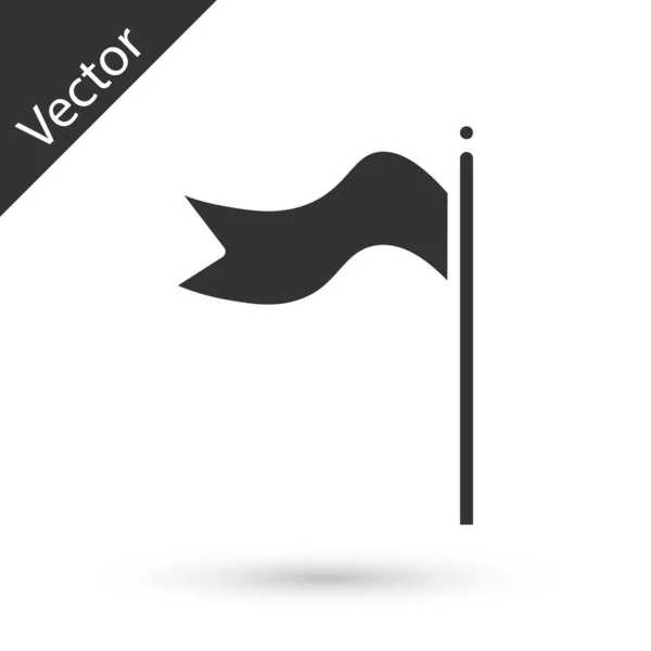 Grey Meteorology Windsock Wind Vane Icon Isolated White Background Windsock — Stock Vector