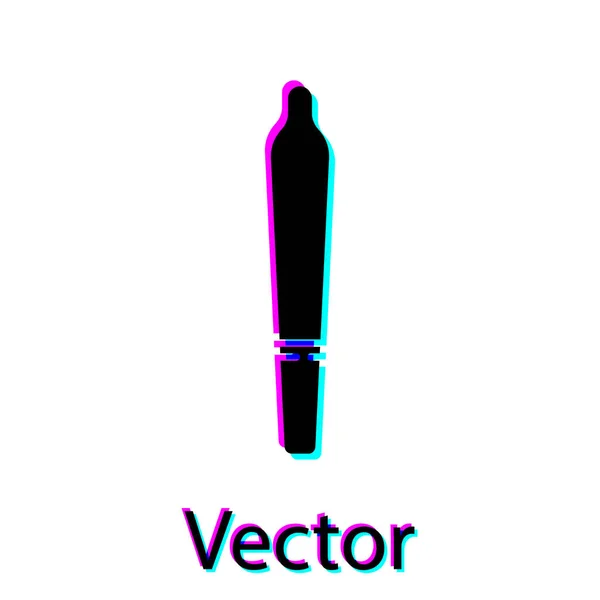 Articulation Noire Marijuana Icône Épeautre Isolée Sur Fond Blanc Cigarette — Image vectorielle