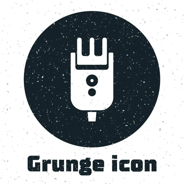 Tondeuse Électrique Grunge Icône Rasoir Isolé Sur Fond Blanc Symbole — Image vectorielle