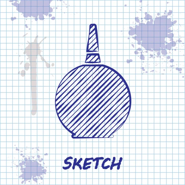 Εικονίδιο Sketch Line Enema Απομονωμένο Λευκό Φόντο Εχθρός Πλαστική Άκρη — Διανυσματικό Αρχείο