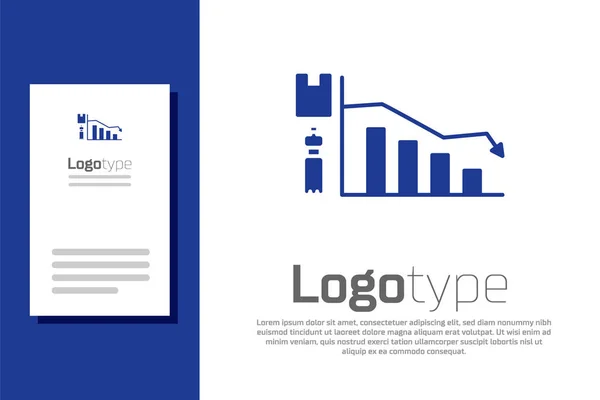 Blå Ekologi Infographic Ikon Isolerad Vit Bakgrund Mall För Logotyp — Stock vektor