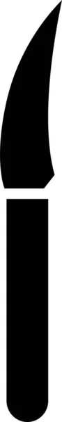 Icona Black Knife Isolata Sfondo Bianco Posate Simbolo Illustrazione Vettoriale — Vettoriale Stock