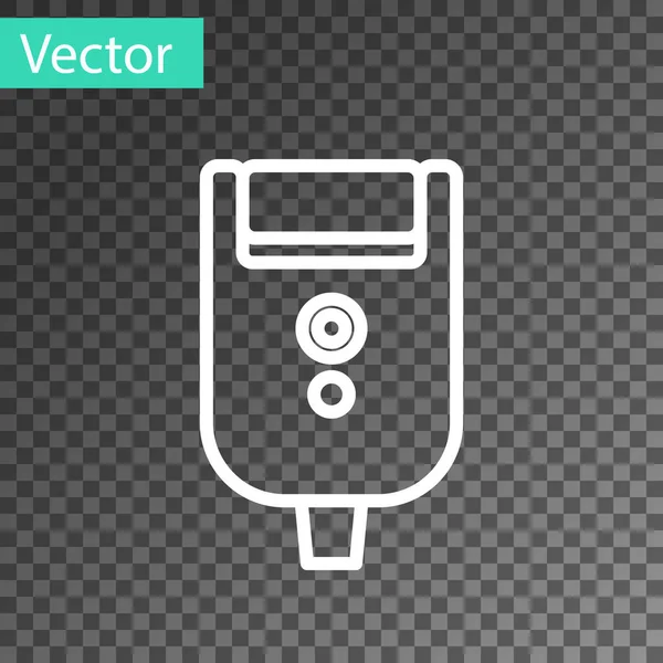 Línea Blanca Hoja Afeitar Eléctrica Para Hombre Icono Aislado Sobre — Vector de stock