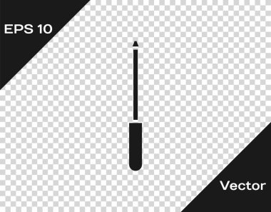 Siyah Bıçak Keskinleştirici simgesi şeffaf arkaplanda izole edildi. Vektör İllüstrasyonu