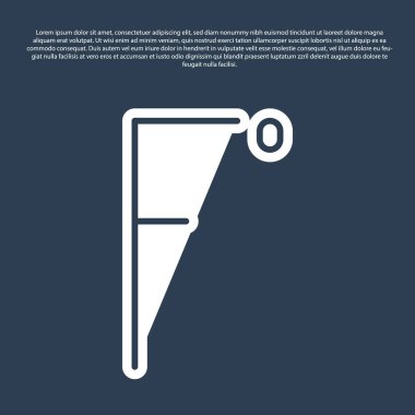 Mavi çizgi Fahrenheit simgesi mavi arkaplanda izole edildi. Vektör İllüstrasyonu