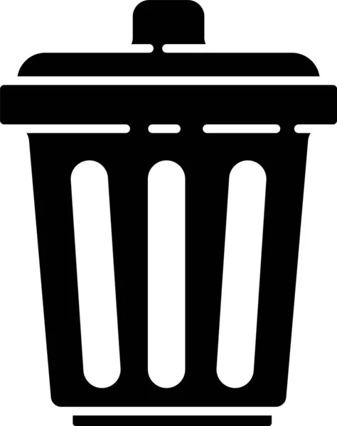 Das Schwarze Mülleimer Symbol Ist Isoliert Auf Weißem Hintergrund Mülleimer — Stockvektor