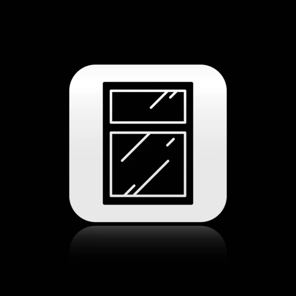 Servicio Limpieza Negro Para Windows Icon Aislado Sobre Fondo Negro — Vector de stock