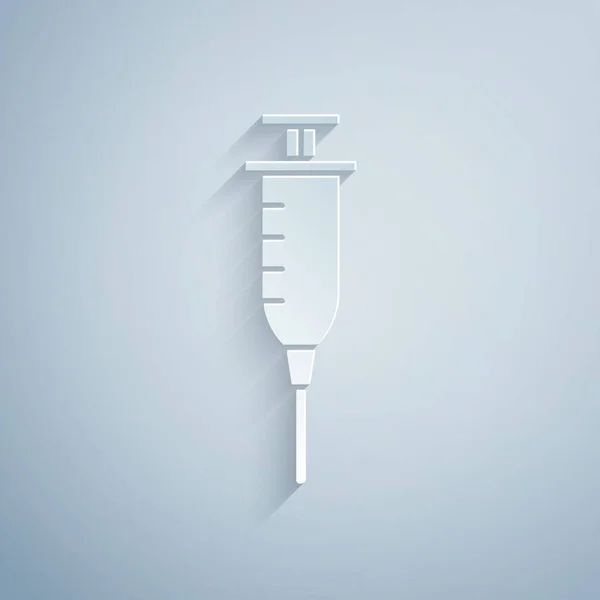 Spritzensymbol Isoliert Auf Grauem Hintergrund Spritze Für Impfung Impfung Injektion — Stockvektor
