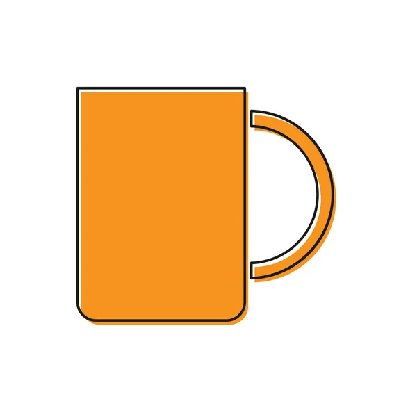 Icono Taza Café Naranja Aislado Sobre Fondo Blanco Taza Café — Vector de stock