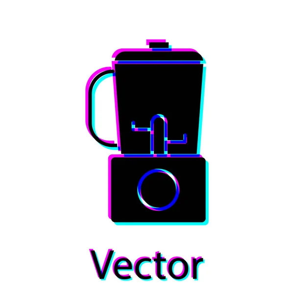 Black Blender Icon Isolated White Background Kitchen Electric Stationary Blender — Stock Vector