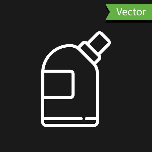 Ligne Blanche Bouteilles Plastique Pour Détergent Lessive Eau Javel Liquide — Image vectorielle