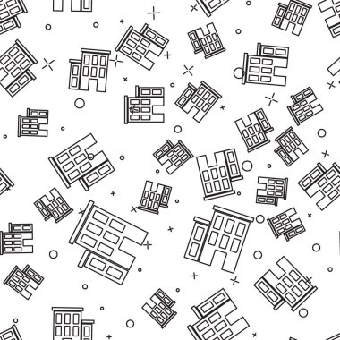 Beyaz arka planda siyah çizgi ev simgesi izole edilmiş. Ev sembolü. Vektör.