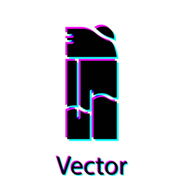 Black Lighter Symbol Isoliert Auf Weißem Hintergrund Vektor — Stockvektor