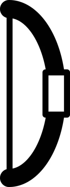 Icône Arc Noir Isolé Sur Fond Blanc Vecteur — Image vectorielle